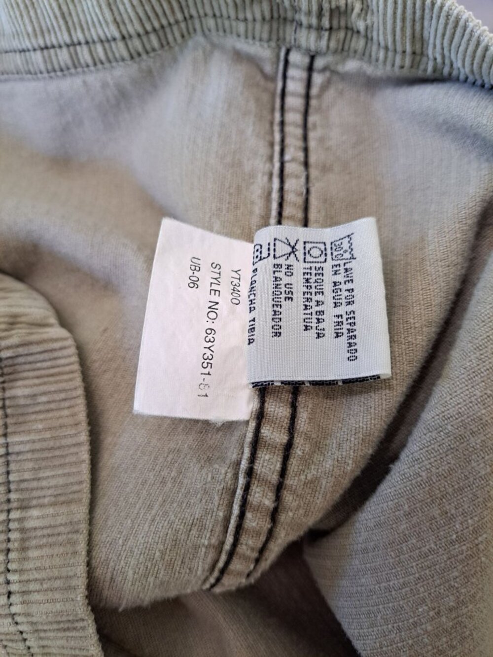 Vtg Unionbay Mens Medium Khaki Corduroy Sleeveless Button-Up Vest Pockets 90's - Picture 12 of 13